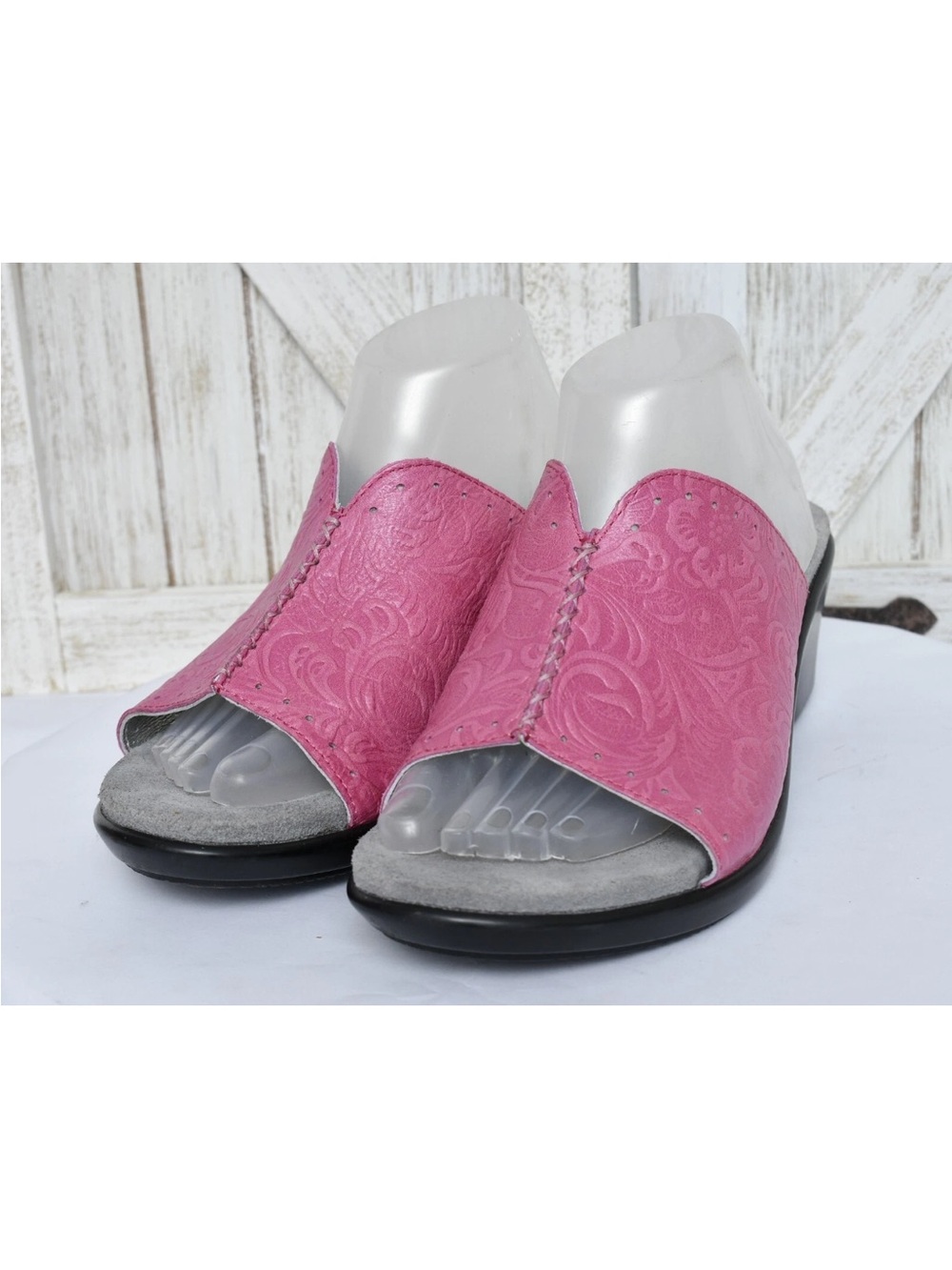 Alegria by PG Lite Sasha Dolly Fuchsia Leather Sandals Womens Size 41